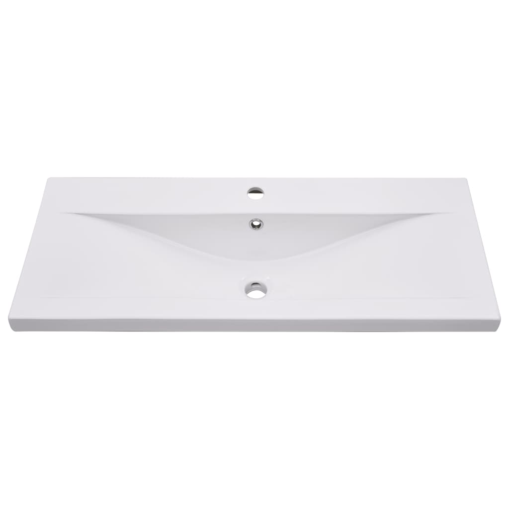 2 Piece Bathroom Furniture Set Ceramic and Engineered Wood