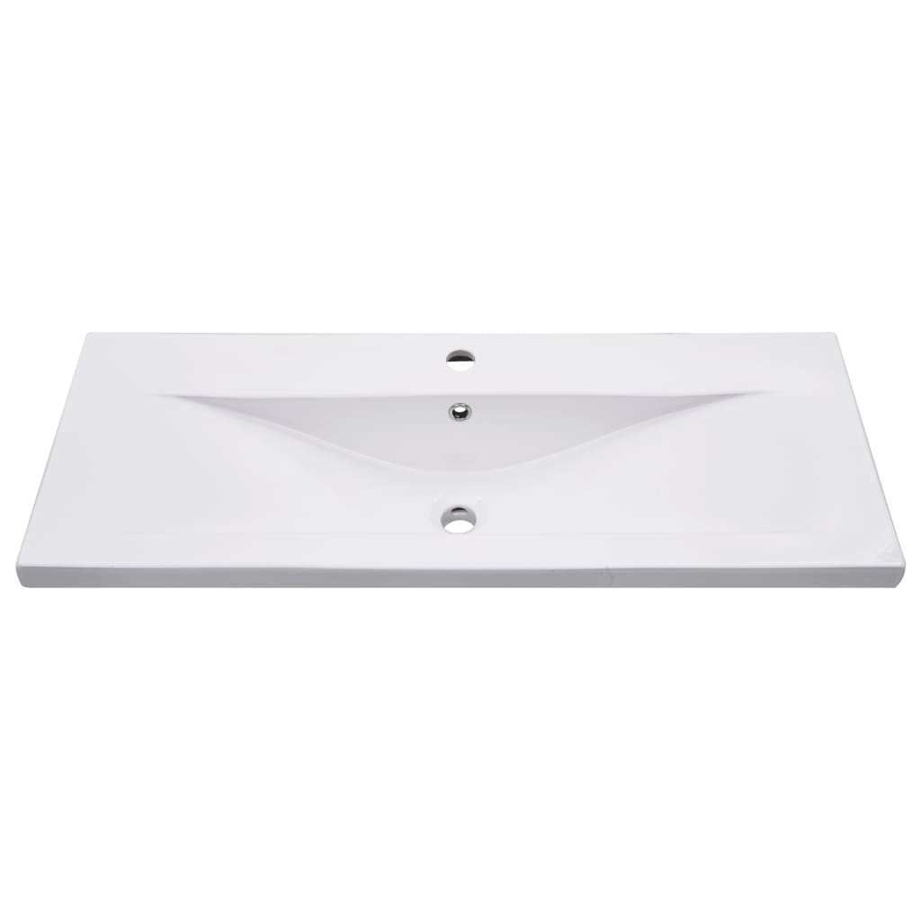 2 Piece Bathroom Furniture Set Ceramic and Engineered Wood