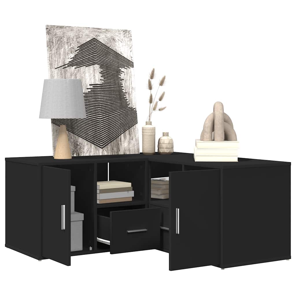 Corner Cabinet Black 160x40x45 cm Engineered Wood