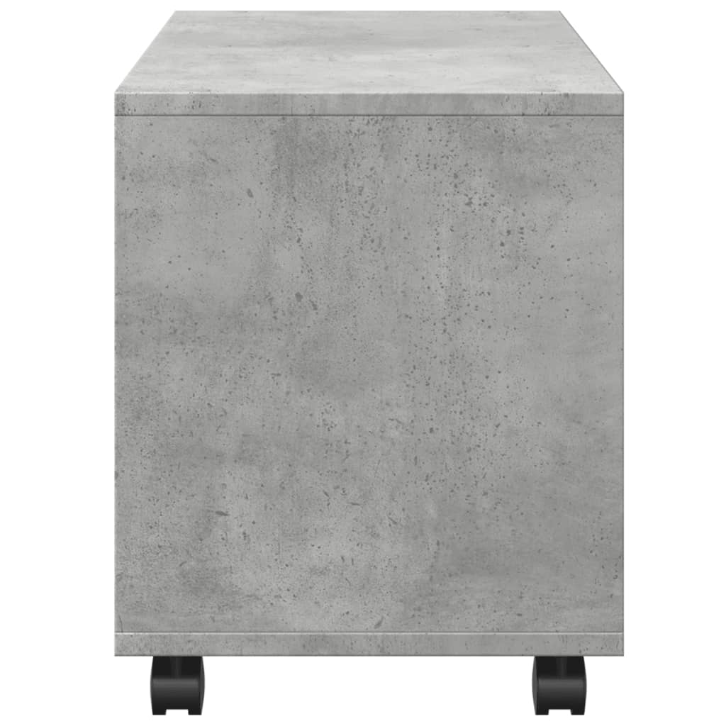 Rolling Cabinet Concrete Grey 72x33x42.5 cm Engineered Wood