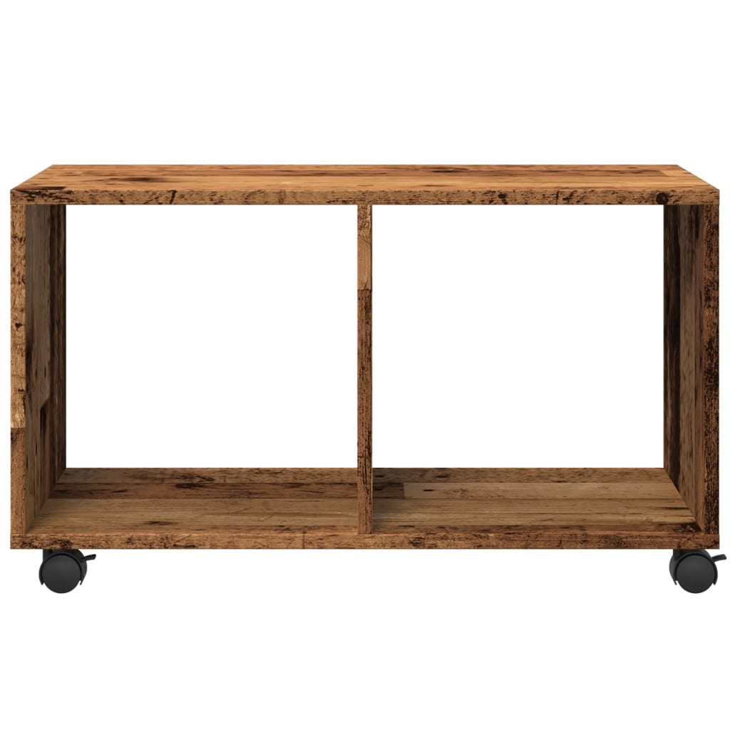 Rolling Cabinet Old Wood 72x33x42.5 cm Engineered Wood