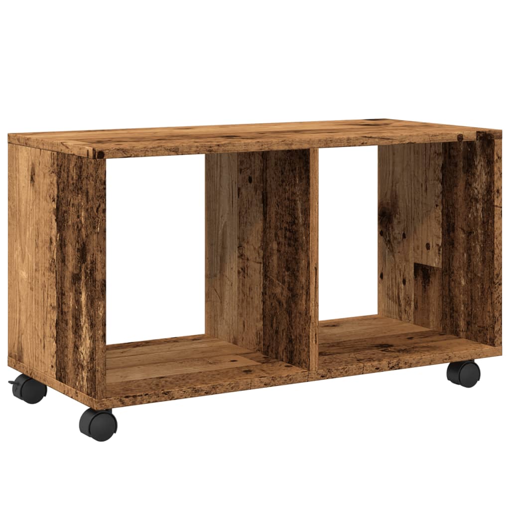 Rolling Cabinet Old Wood 72x33x42.5 cm Engineered Wood