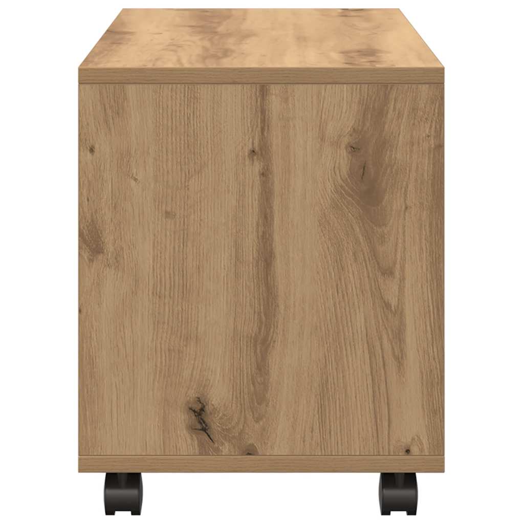 Rolling Cabinet Artisian Oak 72x33x42.5 cm Engineered Wood