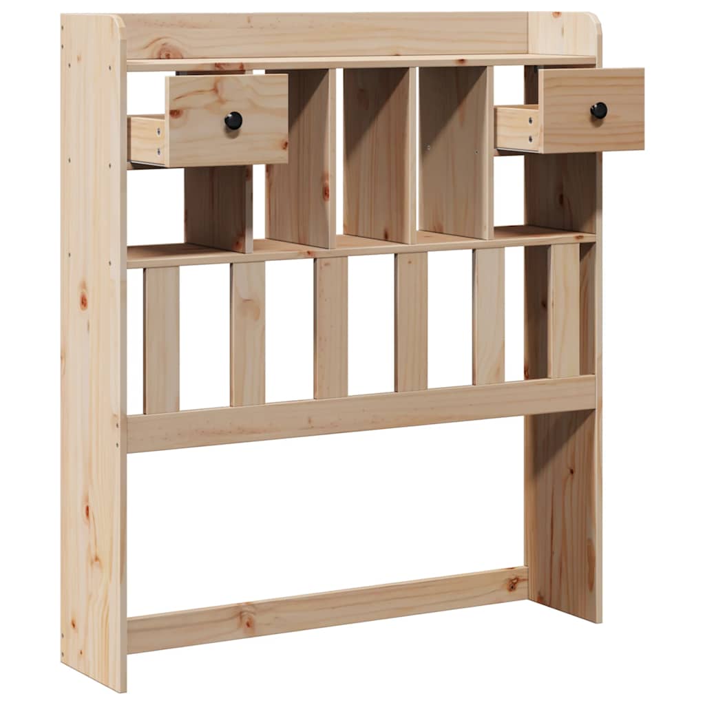 Headboard with Storage 100 cm Solid Wood Pine