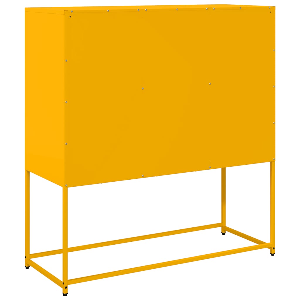 Sideboard Mustard Yellow 100.5x39x107 cm Cold-rolled Steel