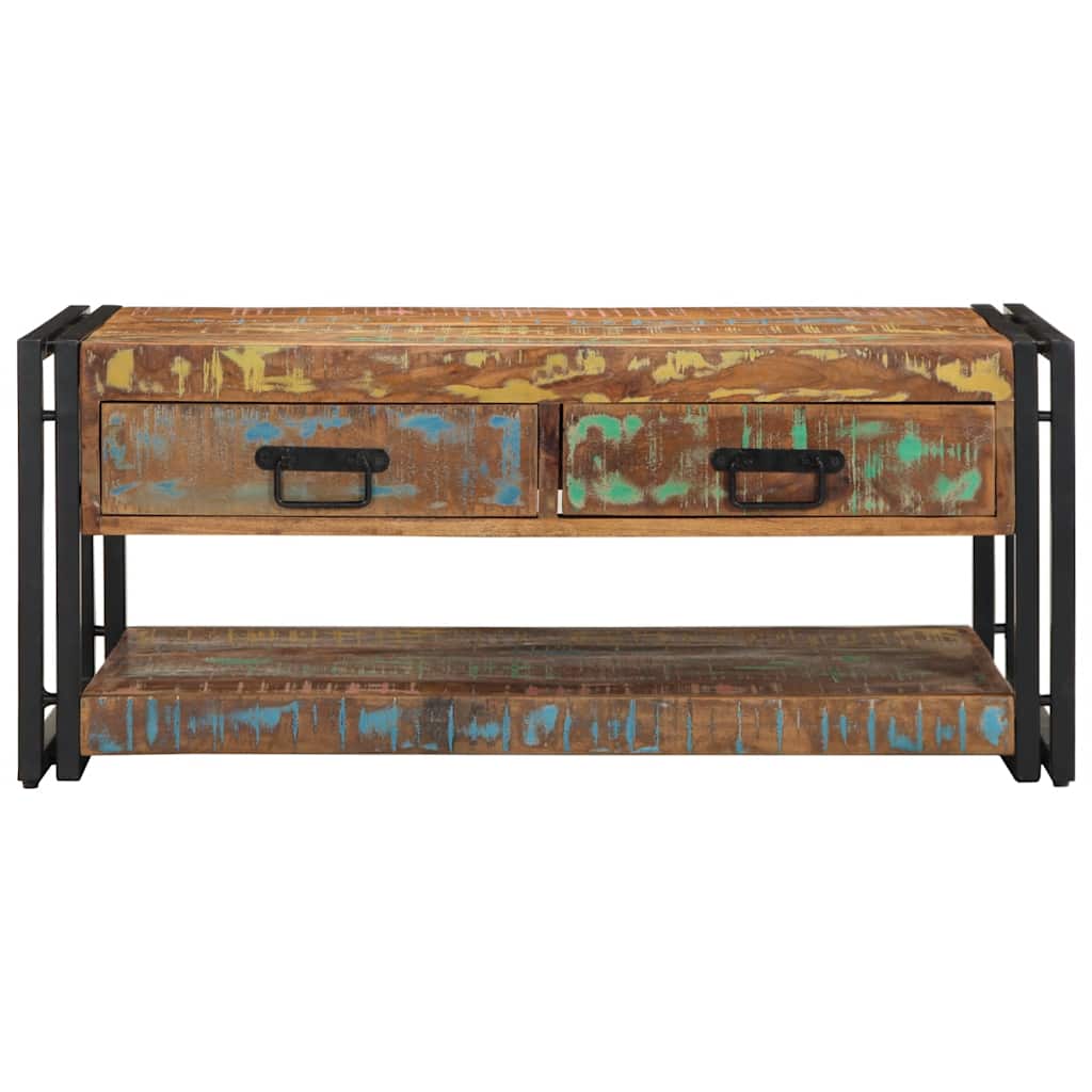 Coffee Table Multicolour 90x50x38 cm Solid Wood Reclaimed