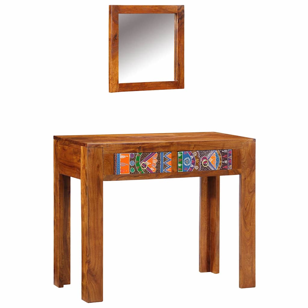 Dressing Table Brown 90 X 45 X 75 Cm Solid Acacia Wood