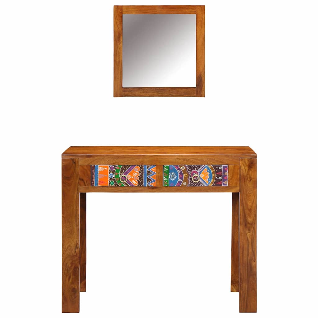 Dressing Table Brown 90 X 45 X 75 Cm Solid Acacia Wood