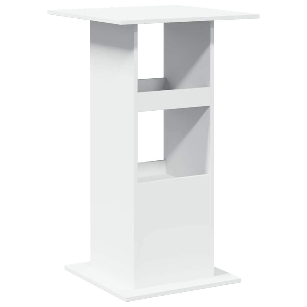 Bar Table with Storage White 60x60x102 cm Engineered Wood
