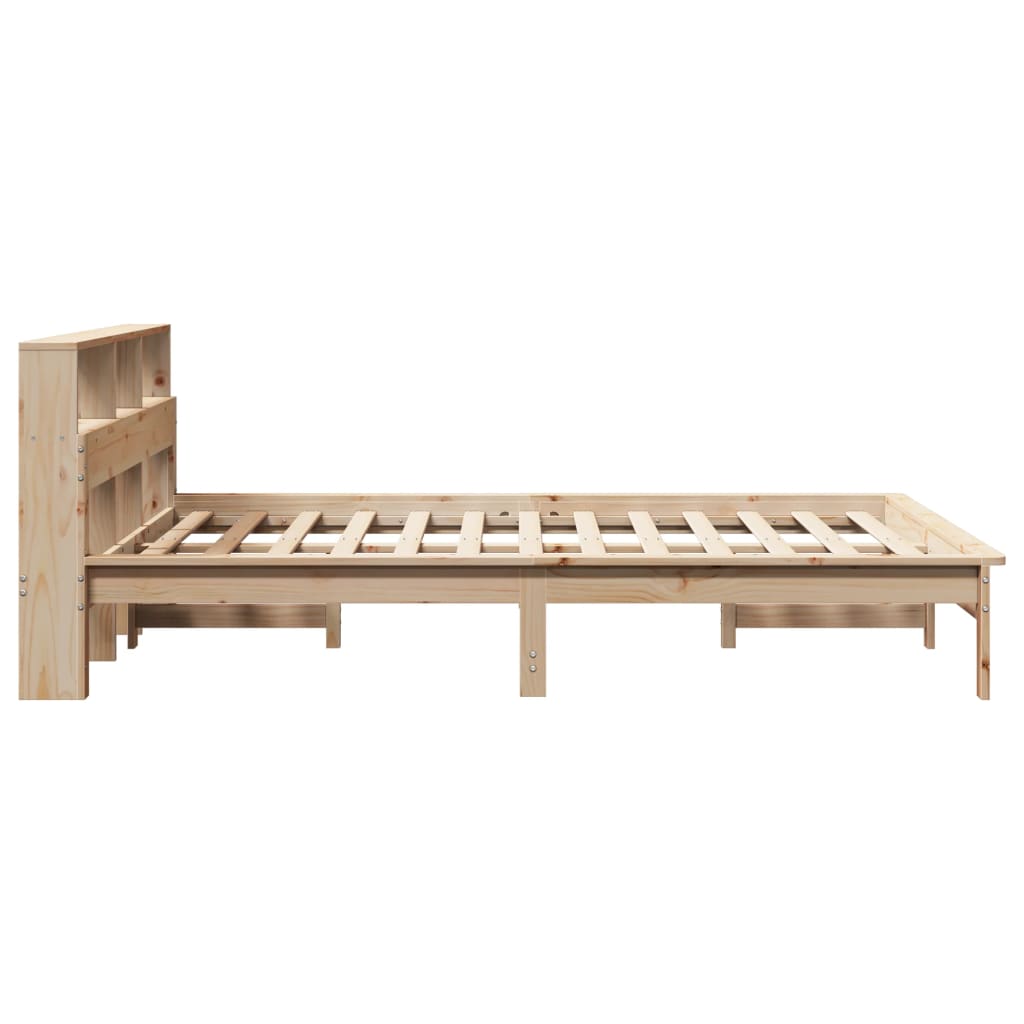Bookcase Bed without Mattress 120x190 cm Small Double Solid Wood Pine