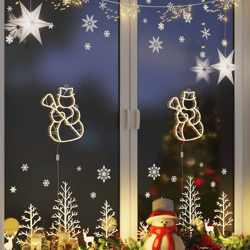 Christmas Lights Snowman Silhouette 2 pcs 35 LEDs Warm White