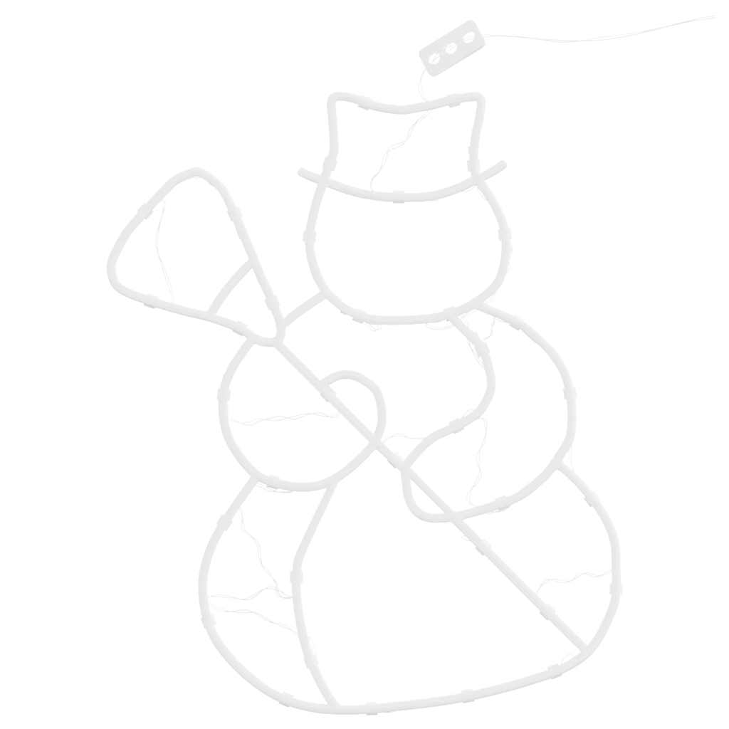 Christmas Lights Snowman Silhouette 2 pcs 35 LEDs Warm White