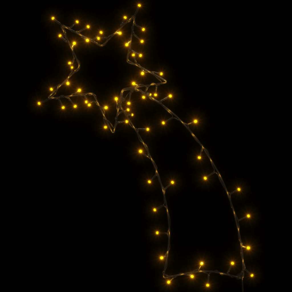 Christmas Lights Shooting Star Silhouette 80 LEDs Warm White