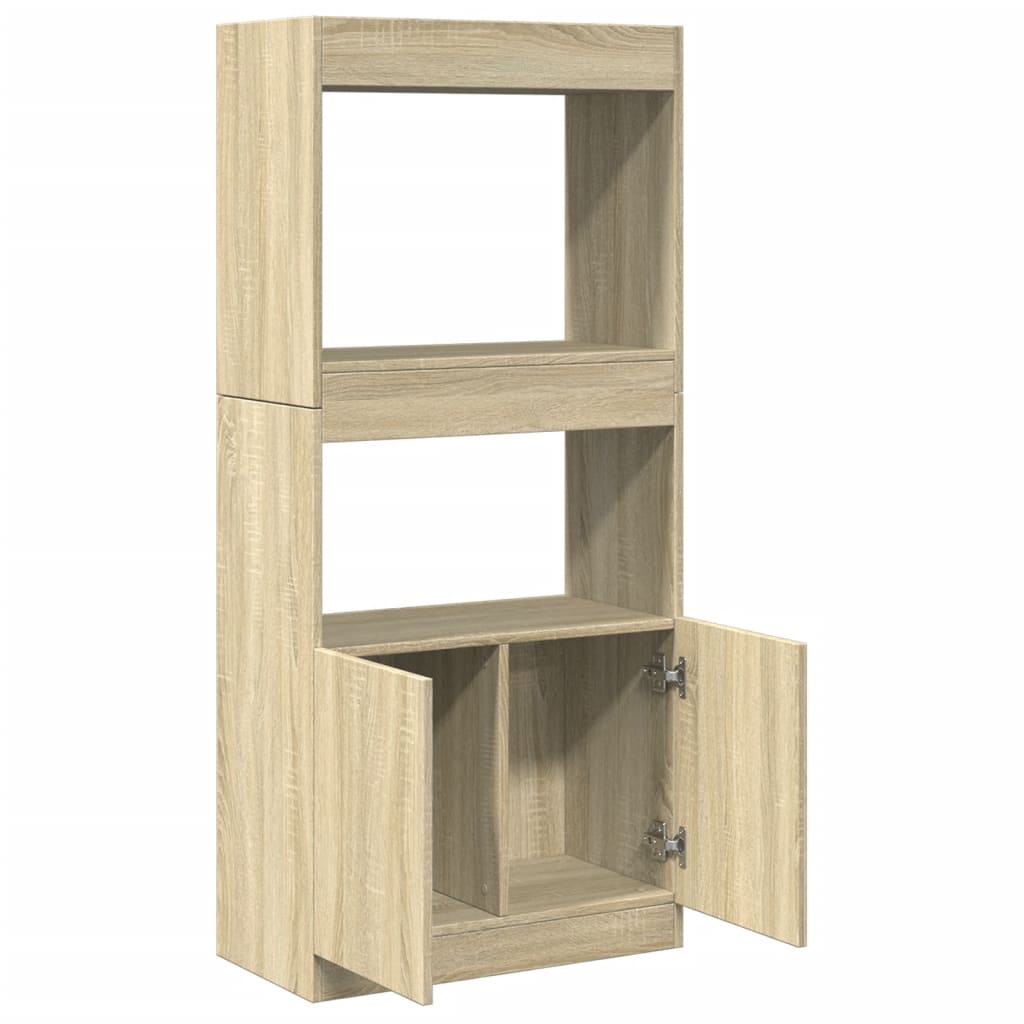 Highboard Sonoma Oak 63x33x140 cm Engineered Wood
