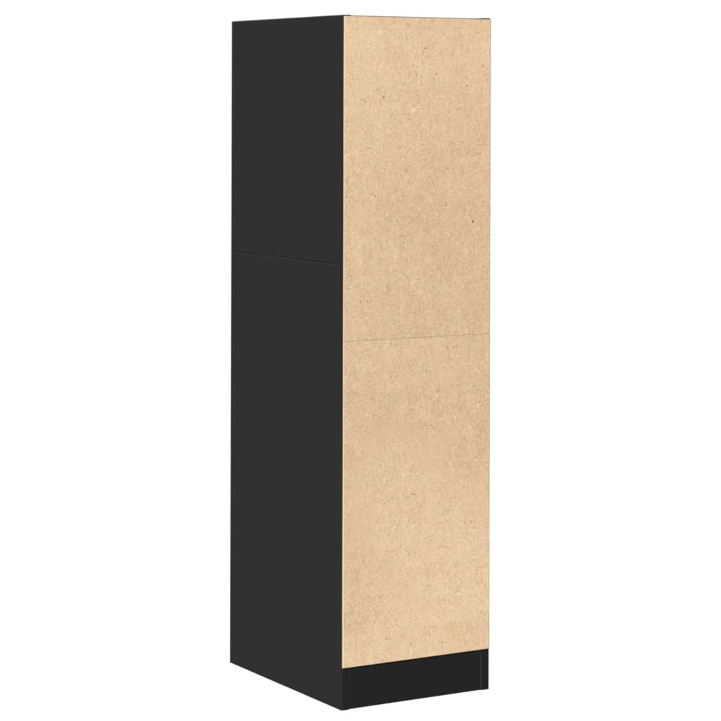 Apothecary Cabinet Black 30x41x118 cm Engineered Wood