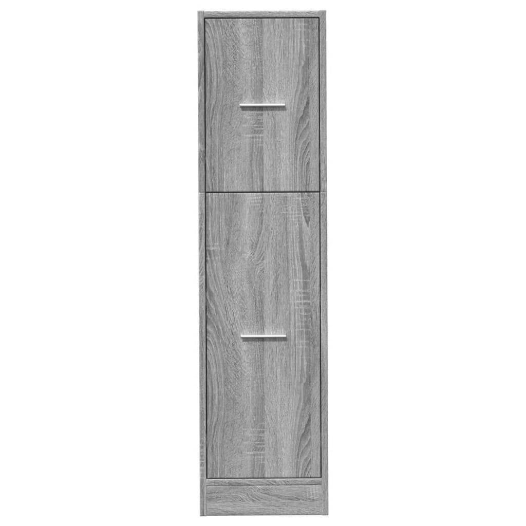 Apothecary Cabinet Grey Sonoma 30x41x118 cm Engineered Wood