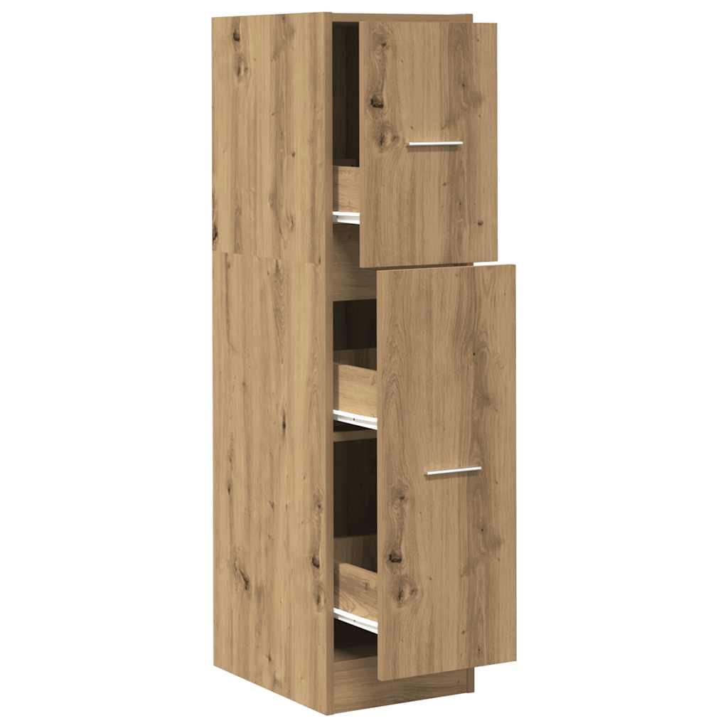 Apothecary Cabinet Artisian Oak 30x41x118 cm Engineered Wood