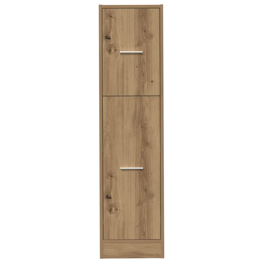 Apothecary Cabinet Artisian Oak 30x41x118 cm Engineered Wood