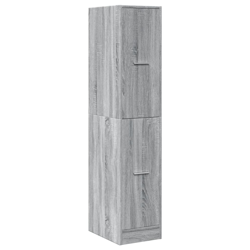 Apothecary Cabinet Grey Sonoma 30x41x144.5 cm Engineered Wood