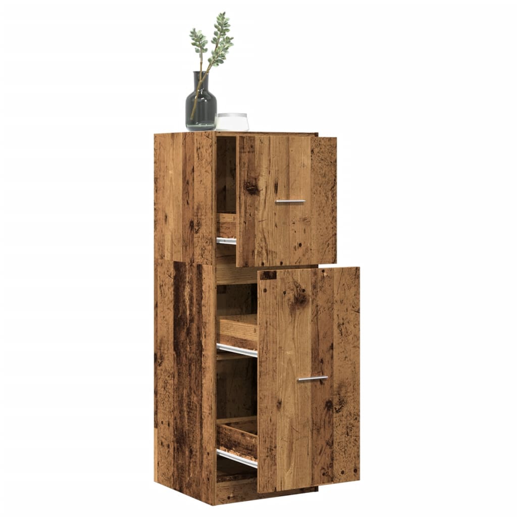 Apothecary Cabinet Old Wood 40x41x118 cm Engineered Wood