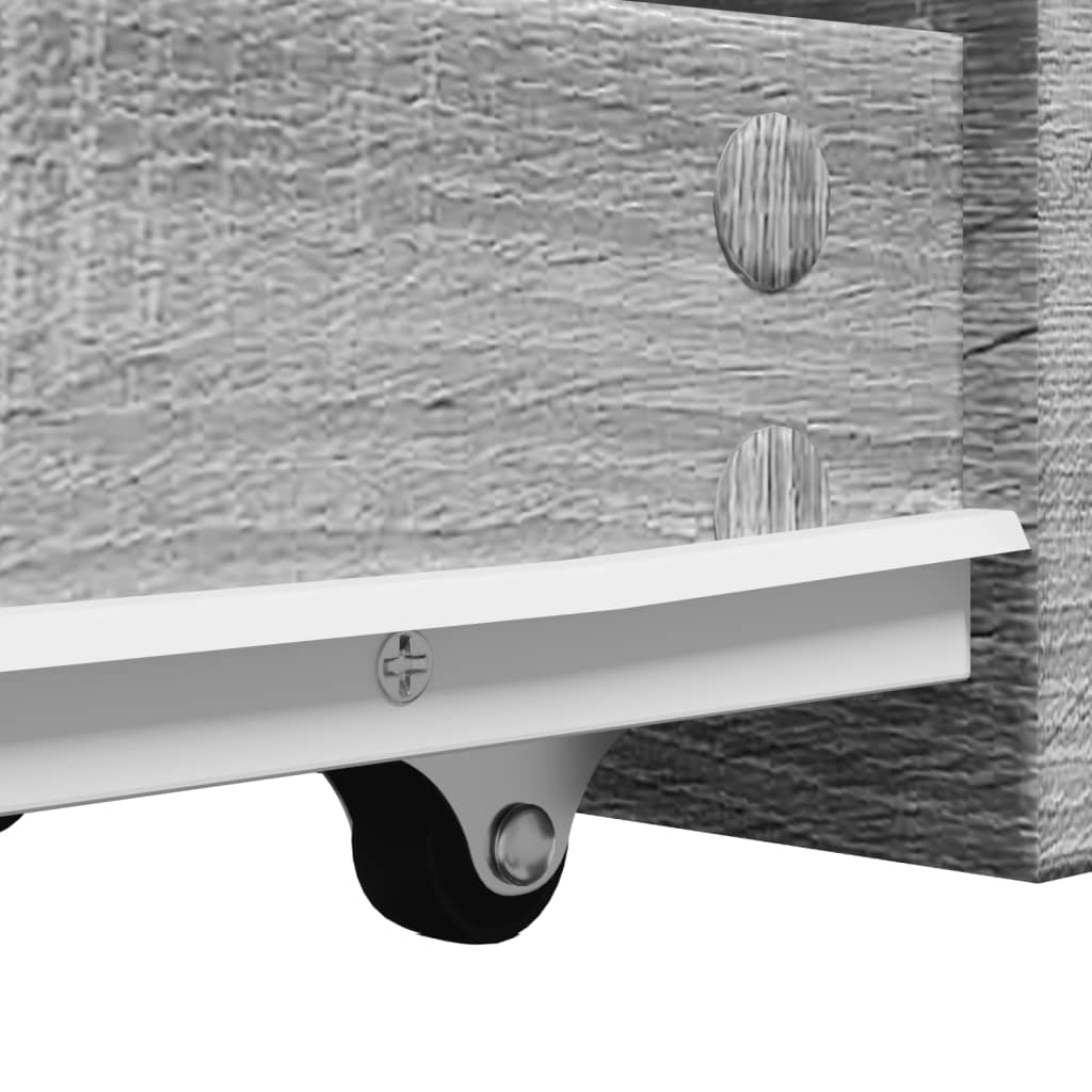 Narrow Bathroom Cupboard with Wheels Grey Sonoma Engineered Wood