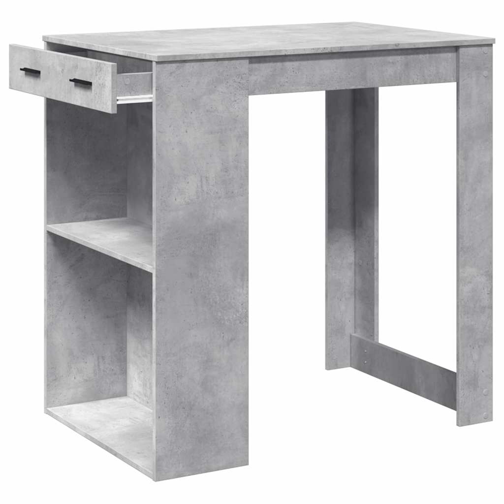 Bar Table Concrete Grey 102x70x103.5 cm Engineered Wood