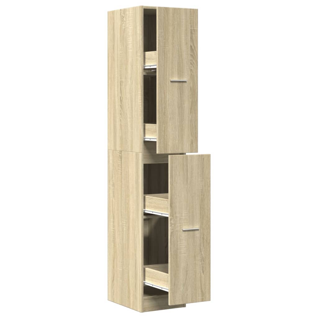Apothecary Cabinet Sonoma Oak 30x41x174.5 cm Engineered Wood