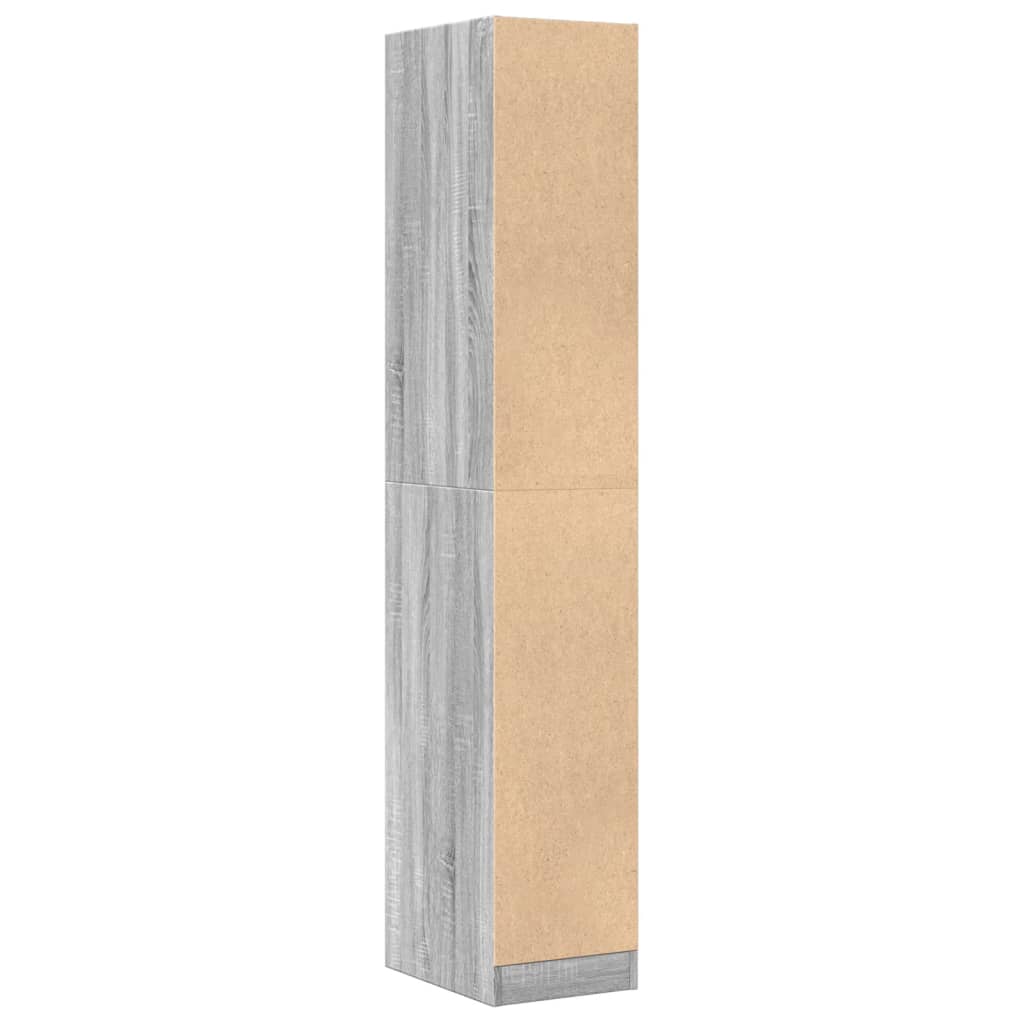Apothecary Cabinet Grey Sonoma 30x41x174.5 cm Engineered Wood