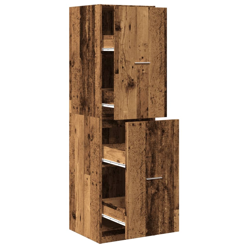 Apothecary Cabinet Old Wood 40x41x144.5 cm Engineered Wood