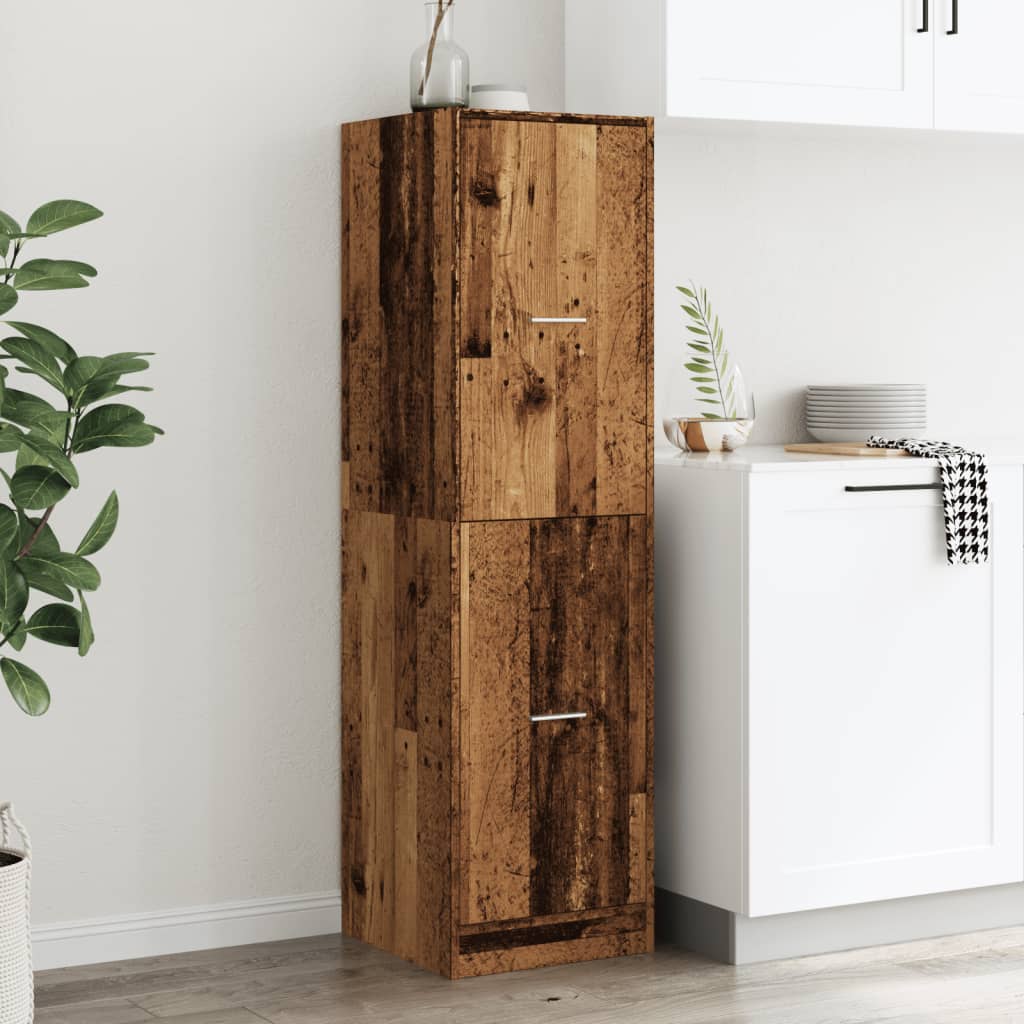Apothecary Cabinet Old Wood 40x41x144.5 cm Engineered Wood