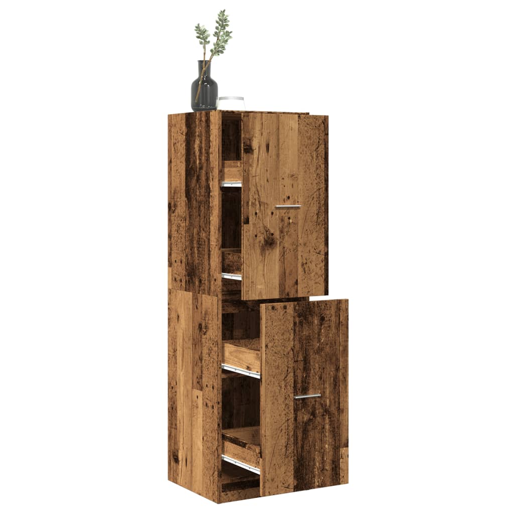 Apothecary Cabinet Old Wood 40x41x144.5 cm Engineered Wood