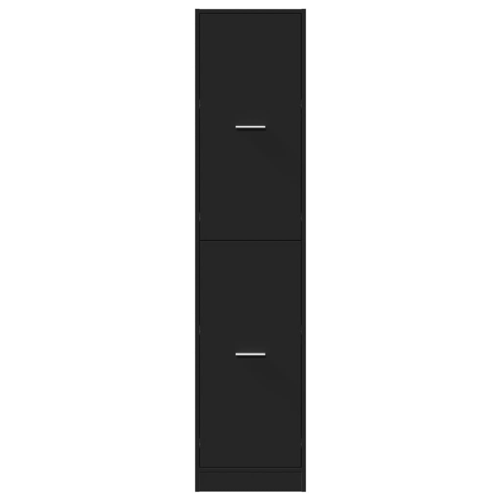 Apothecary Cabinet Black 40x41x174.5 cm Engineered Wood