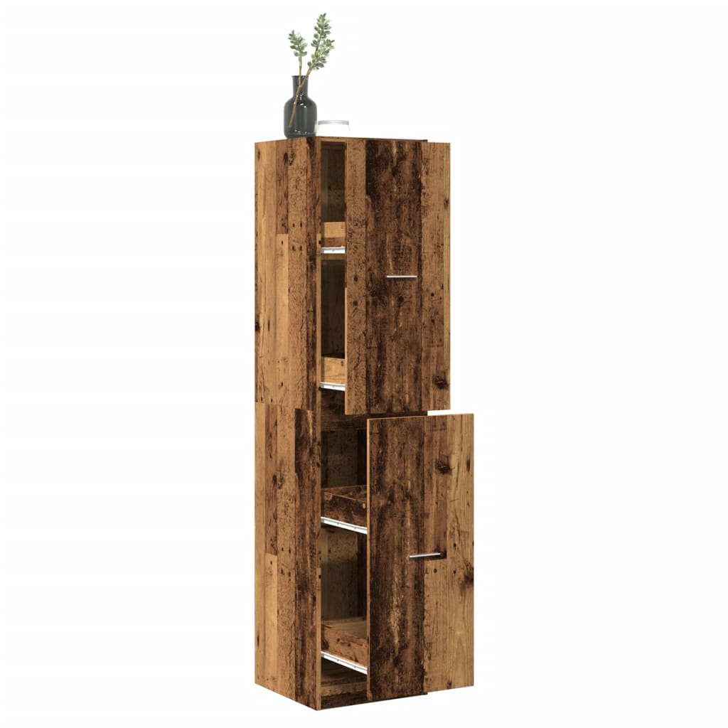 Apothecary Cabinet Old Wood 40x41x174.5 cm Engineered Wood