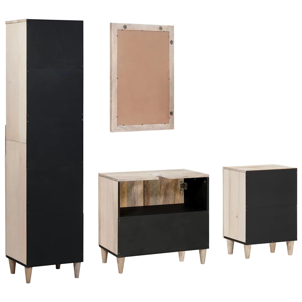 Bathroom Furniture Set with Drawer 4 pcs White 38 x 33 x 160 cm