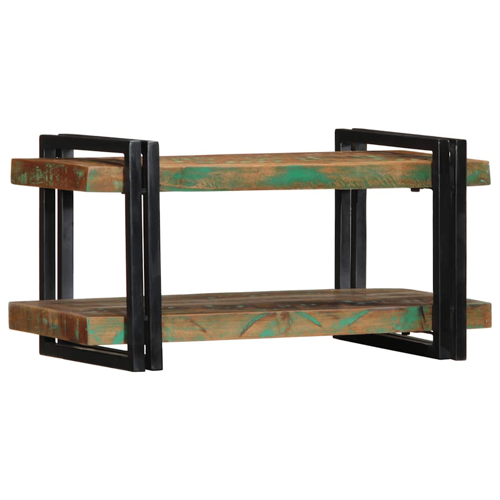 Wall Shelf Multicolour Solid Wood Reclaimed