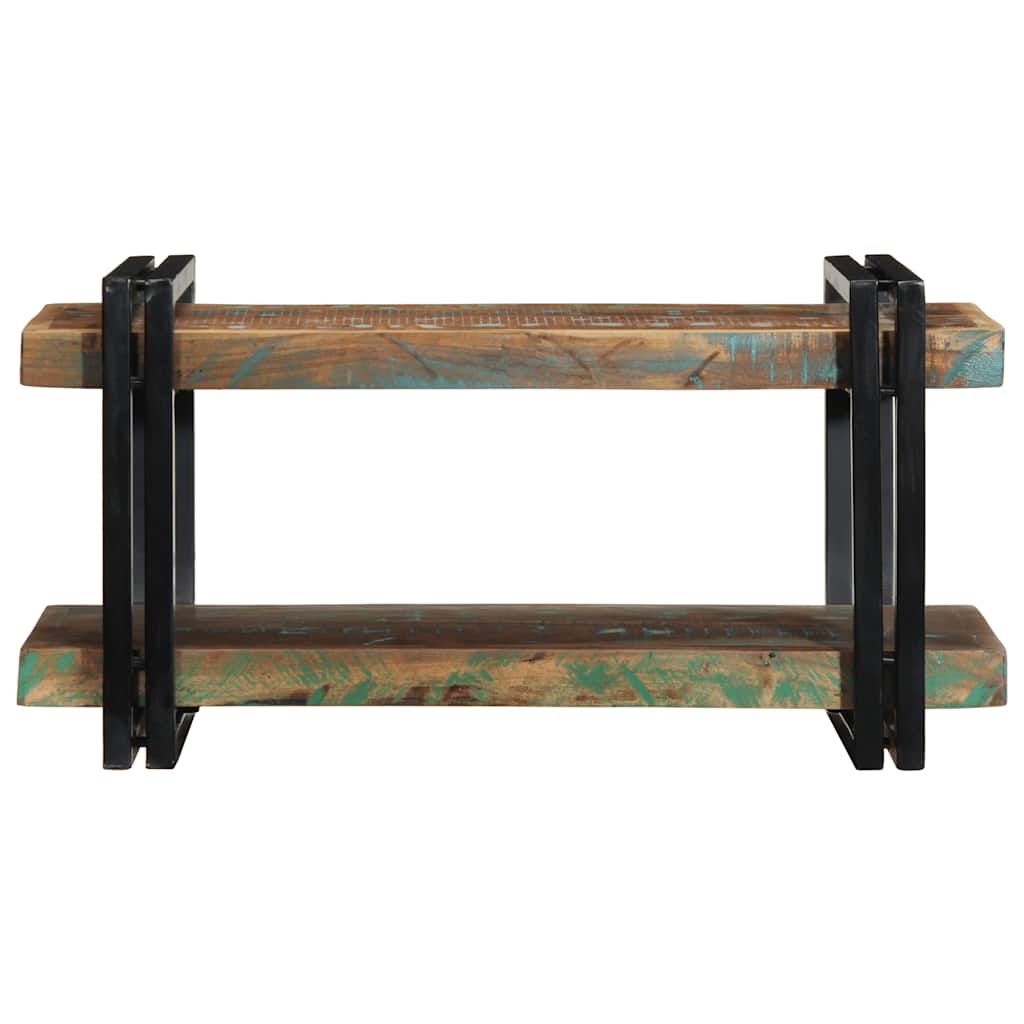 Wall Shelf Multicolour Solid Wood Reclaimed