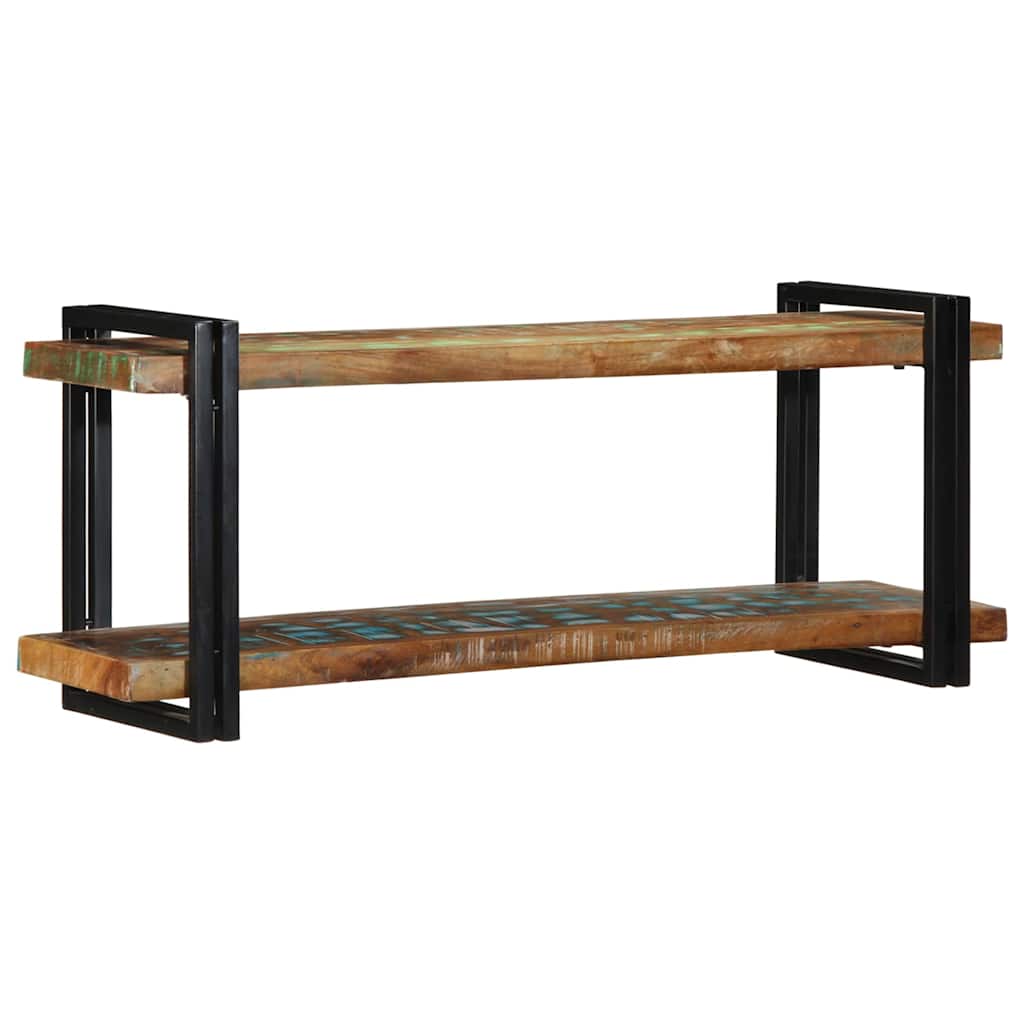 Wall Shelf Multicolour Solid Wood Reclaimed