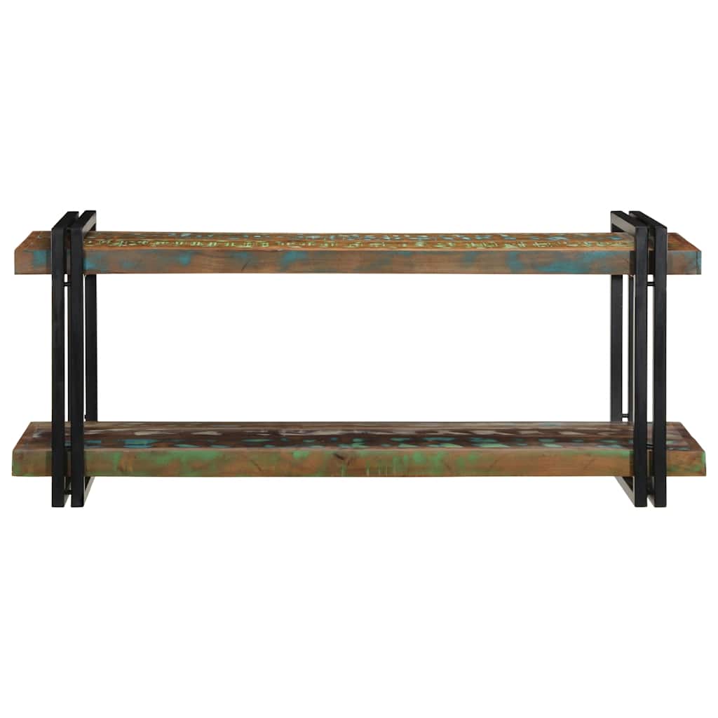 Wall Shelf Multicolour Solid Wood Reclaimed