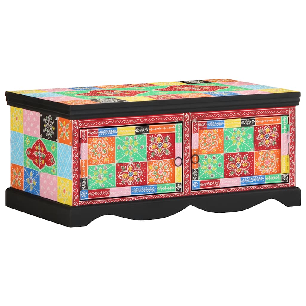 Coffee Table Multicolour 90x50x40 cm Solid Wood Mango