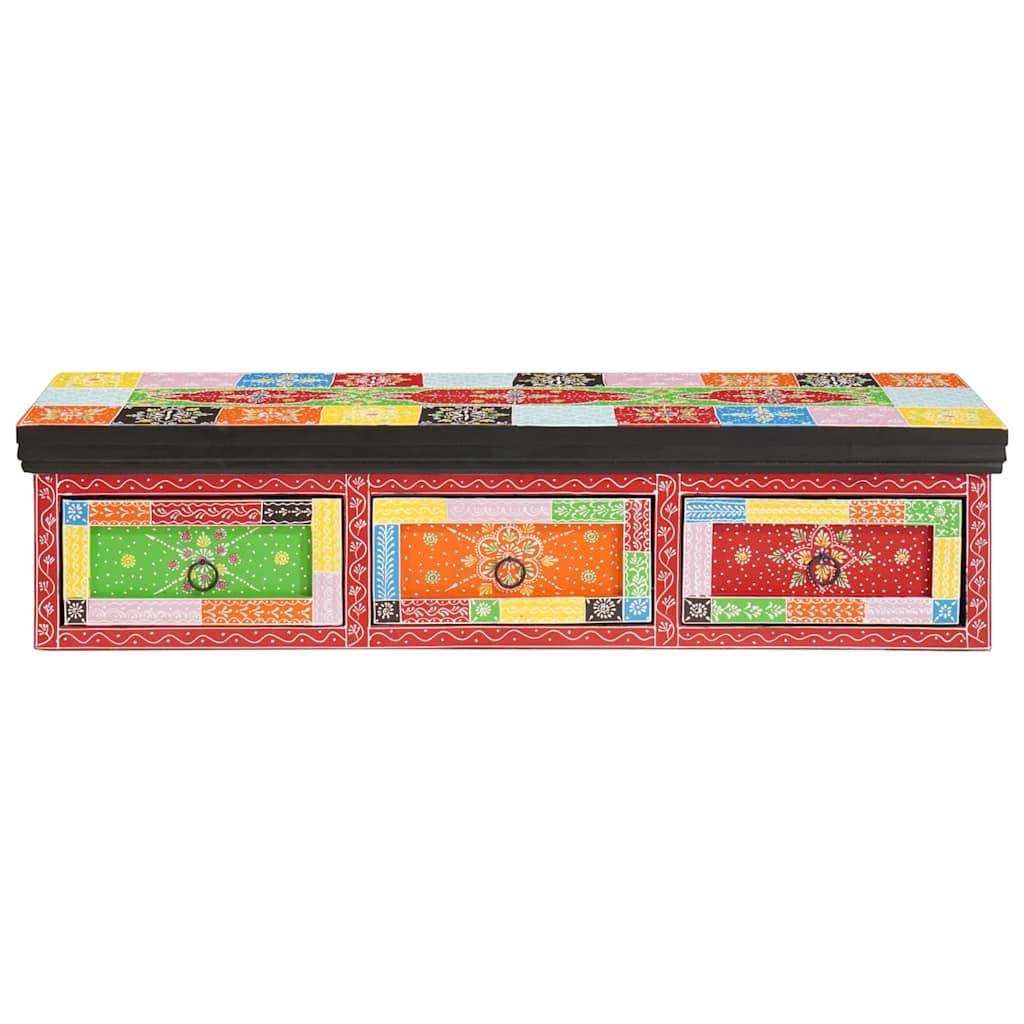 TV Cabinet Multicolour 100 x 30 x 24 cm Solid Mango wood
