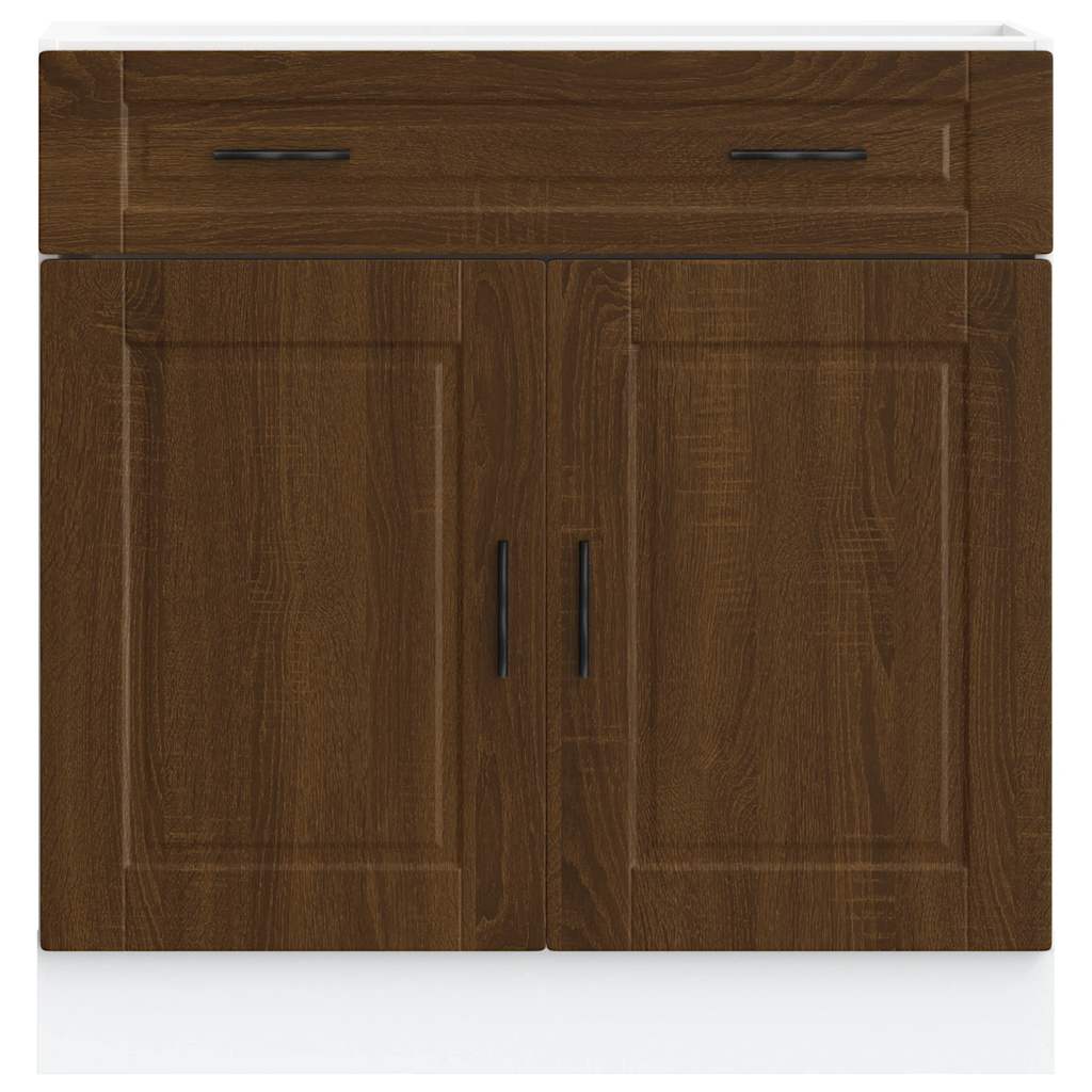 Kitchen Base Cabinet Porto Brown Oak Engineered Wood