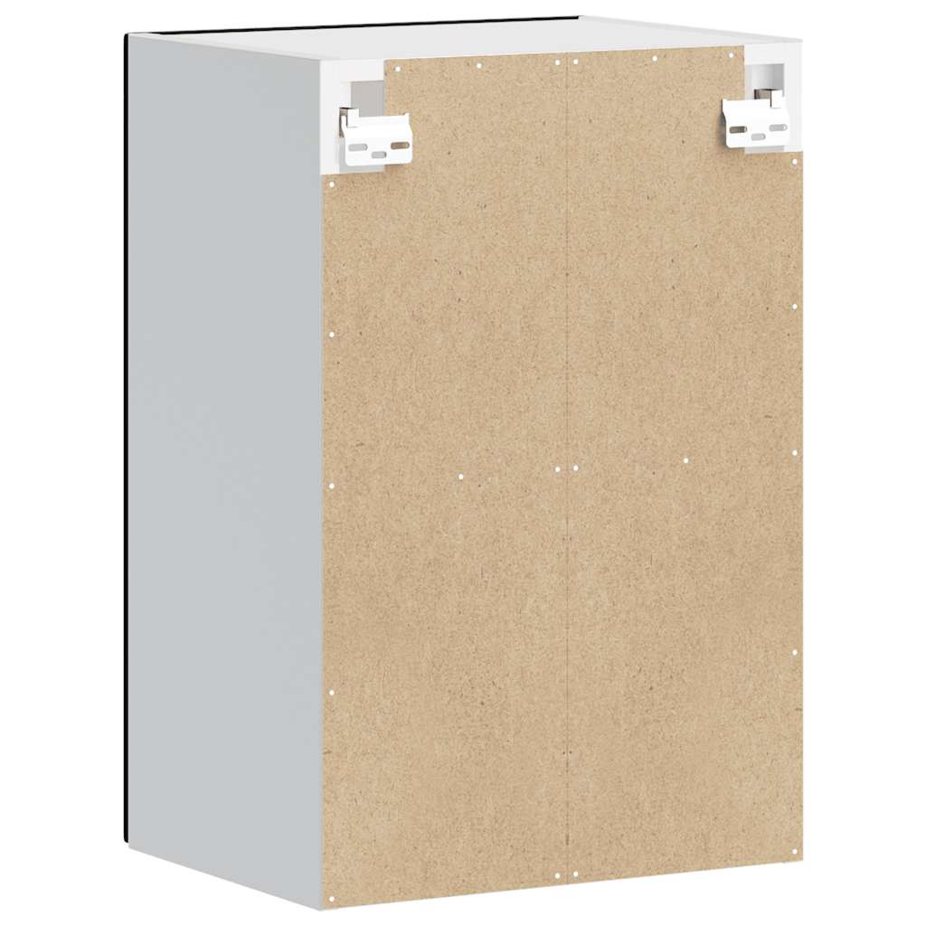 Kitchen Wall Cabinet with Glass Door Porto Black