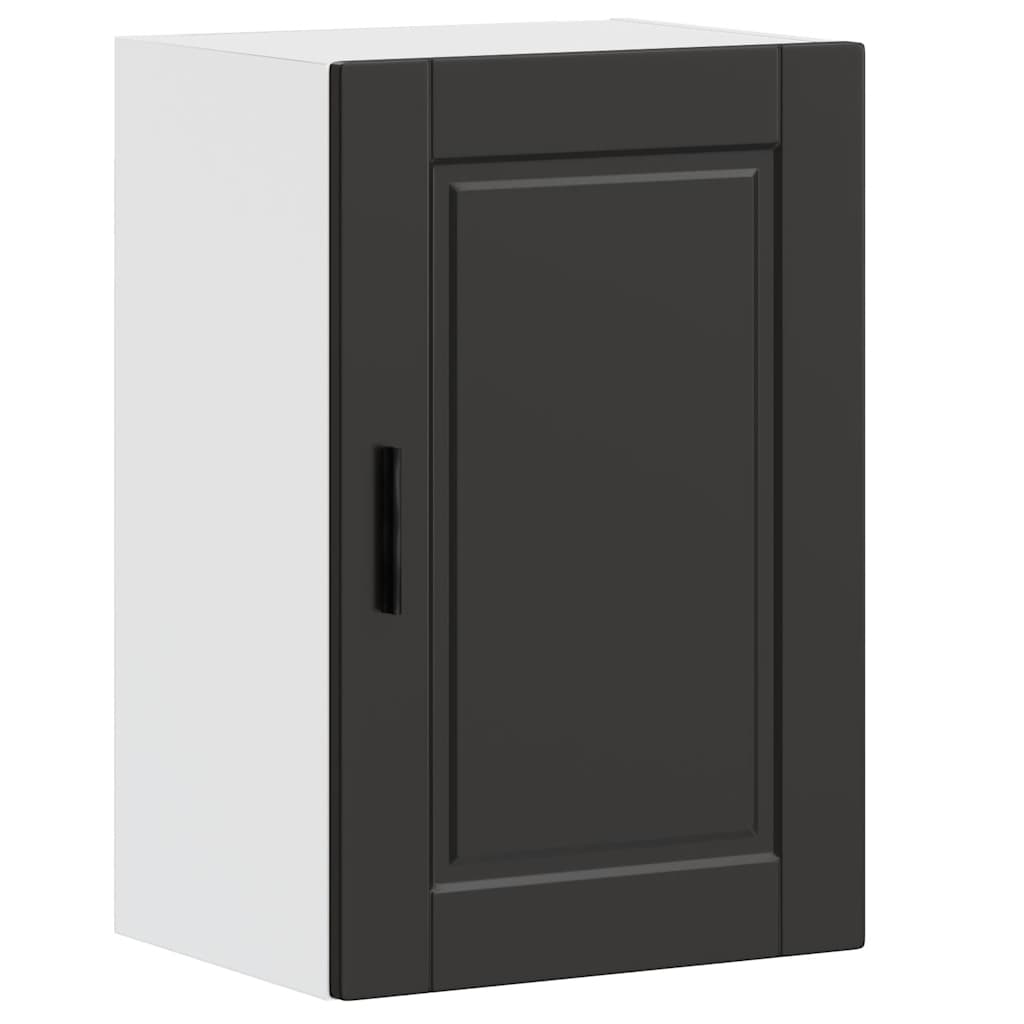 Kitchen Wall Cabinet Porto Black Engineered Wood