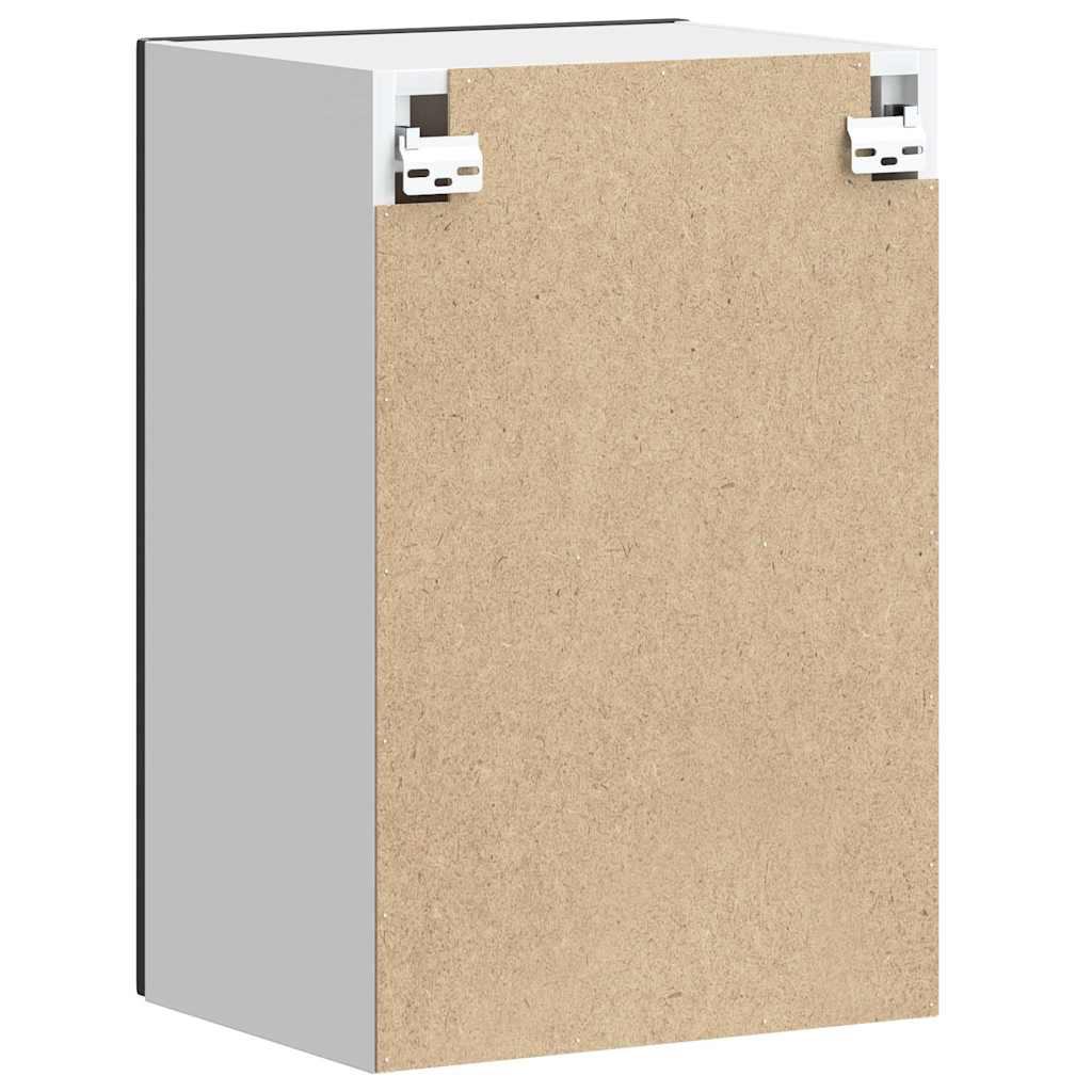 Kitchen Wall Cabinet Porto Black Engineered Wood