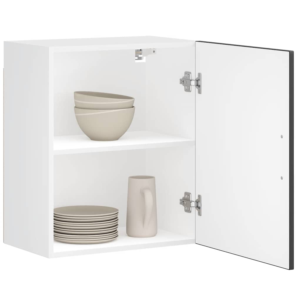 Kitchen Wall Cabinet Porto Black Engineered Wood