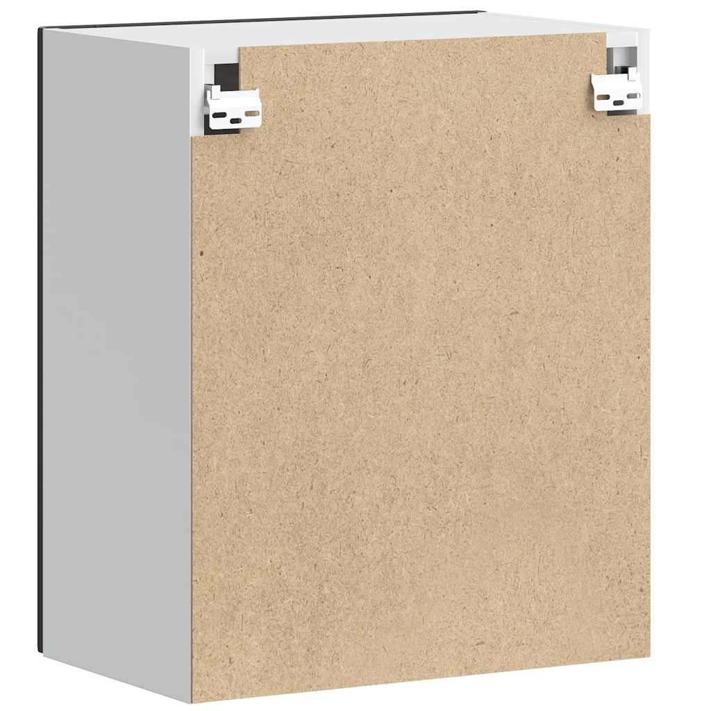 Kitchen Wall Cabinets 2 pcs Porto Black Engineered Wood