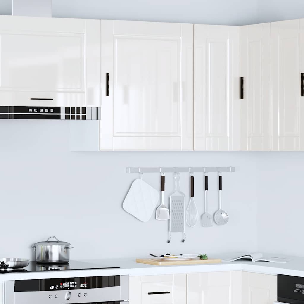 Kitchen Wall Cabinet Porto High Gloss White Engineered Wood