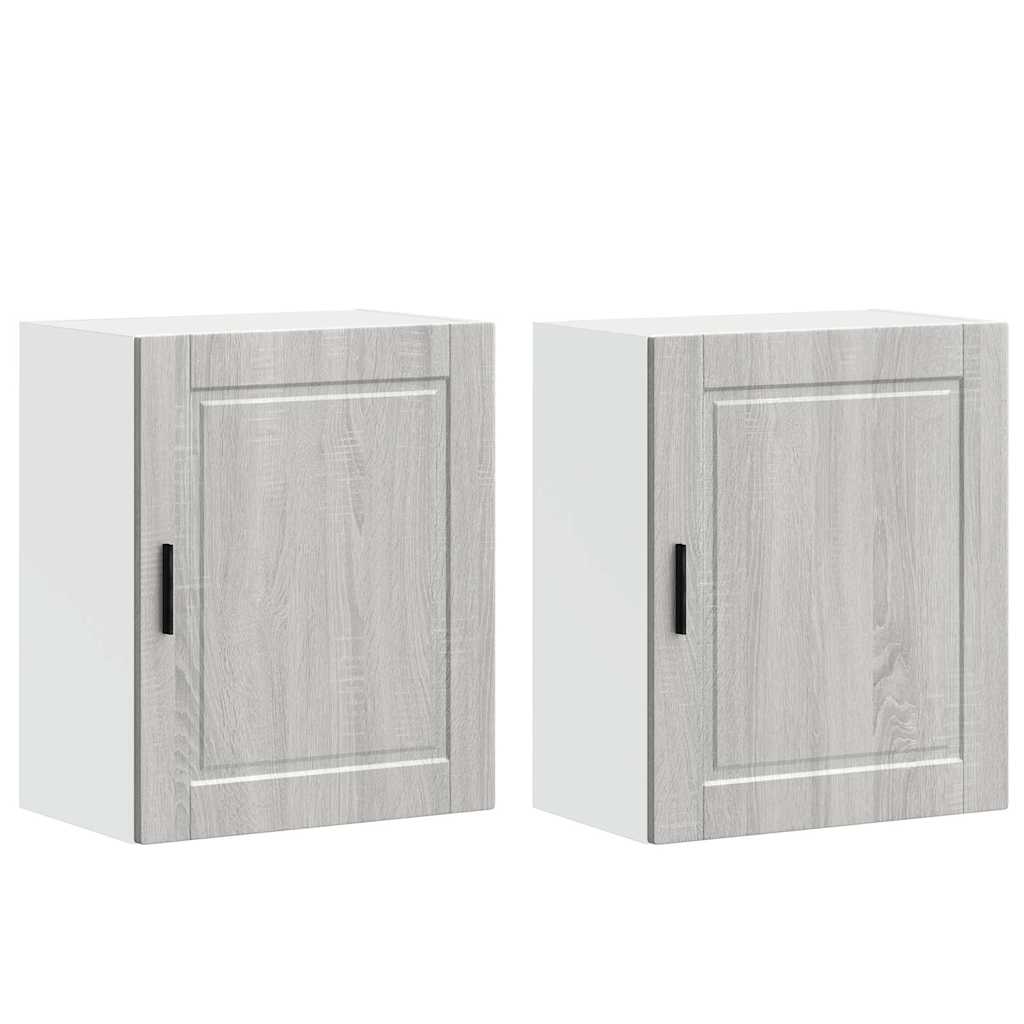 Kitchen Wall Cabinets 2 pcs Porto Grey Sonoma Engineered Wood