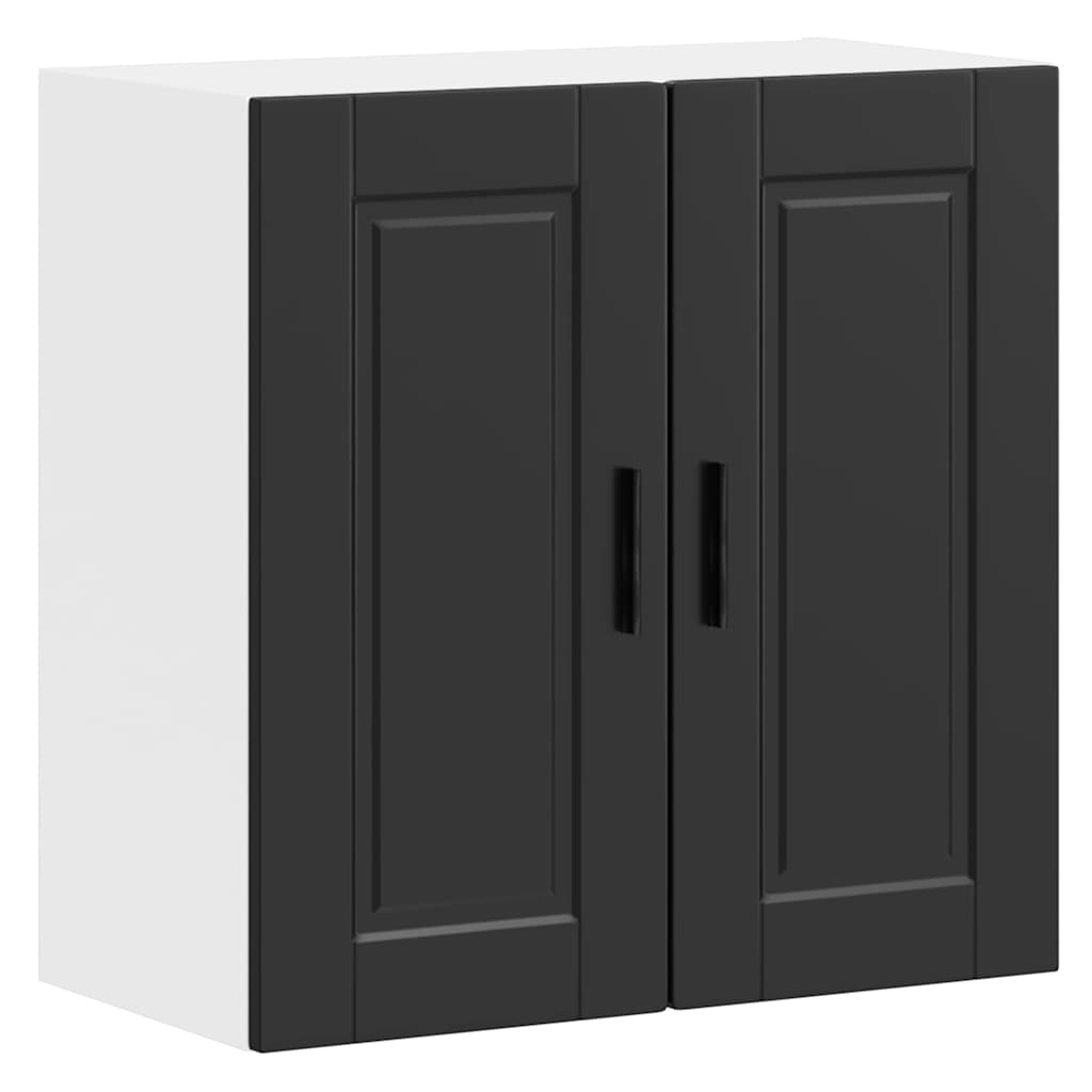 Kitchen Wall Cabinet Porto Black Engineered Wood