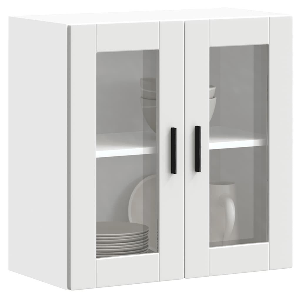 Kitchen Wall Cabinet with Glass Door Porto White